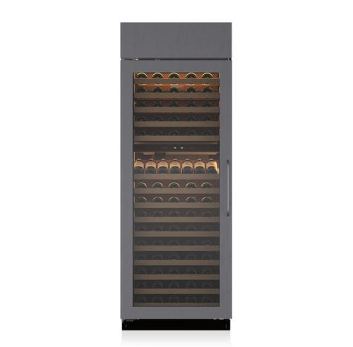 Service-Weinkühlschrank - BW-30/O - SUB-ZERO - Einbau / Edelstahl / verglast