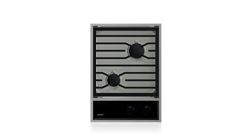 Gaskochfeld - CG152TF/S - SUB-ZERO - mit 2 Kochfeldern / Einbau / mit Drehknöpfen