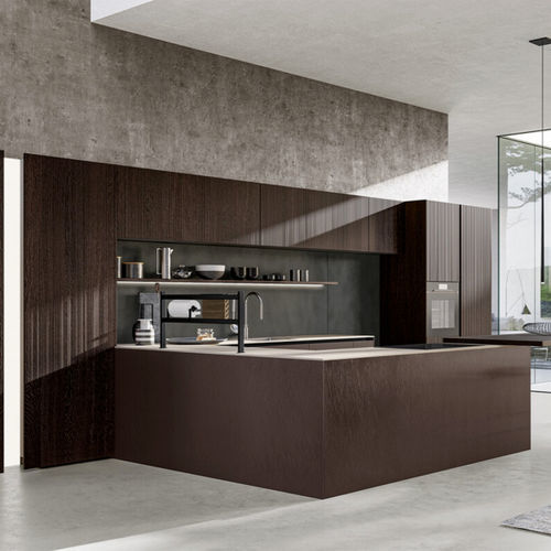 Moderne Küche - CX 18 - COMPREX - Holz / Stein / Stahl
