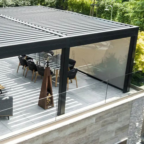 Selbsttragende Pergola - BUDAPEST - HUNGARY - Gibus SPA - Metall / Stoff / mit Stoffüberdachung