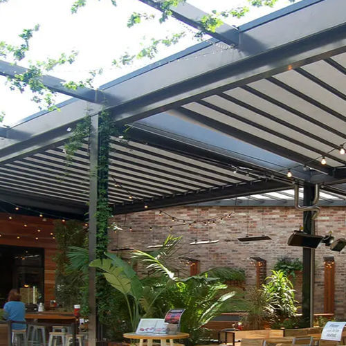 Angebaute Pergola - SYDNEY - AUSTRALIA - Gibus SPA - Metall / mit Sonnenschutzlamellen / maßgefertigt