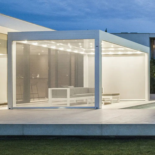 Selbsttragende Pergola - PRIMOŠTEN - CROATIA - Gibus SPA - Metall / mit Sonnenschutzlamellen / bioklimatisch