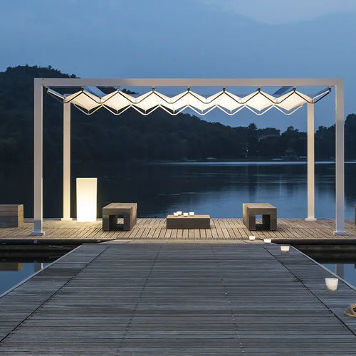 Holzpavillon - LAKE SIRIO PIER - Gibus SPA - PVC / Stoffdach / mit Holzstruktur