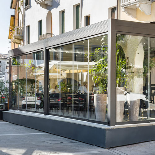 Sicherheitsglasscheibe - ANTICA SACILE CAFÈ - Gibus SPA - Struktur / VSG / transparent