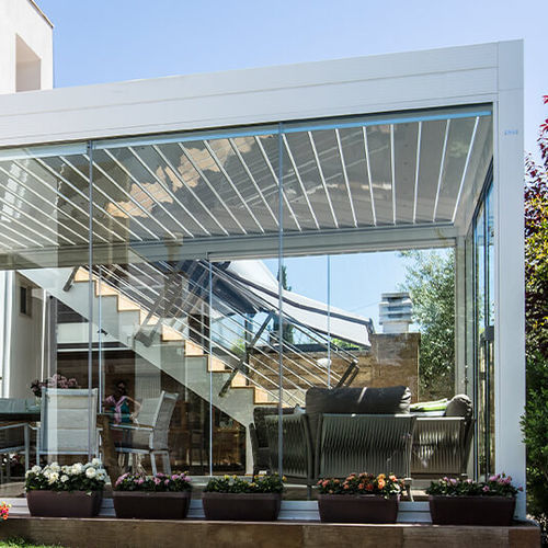 Sicherheitsglasscheibe - VILLA WITH GARDEN - Gibus SPA - Struktur / VSG / transparent