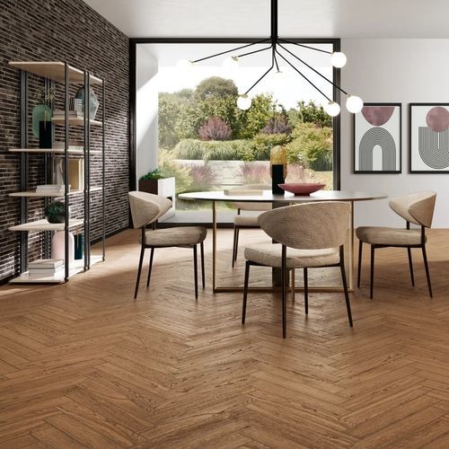 Feinsteinzeugfliesen - NORDIC WOOD - NovaBell - geflammt / in Naturoptik / für den Innenraum