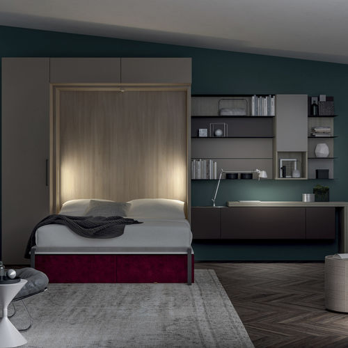 Hubbett - ALCOVA - TUMIDEI - Doppelbett / modern / mit Stauraum