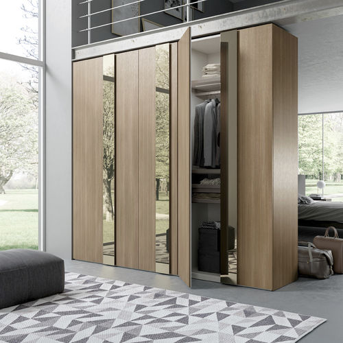 Moderner Kleiderschrank - 375 - TUMIDEI - lackiertes Aluminium / melaminbeschichtet / mit Schwingtür