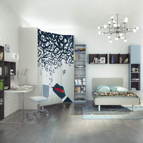 Weißes Kinderzimmer - 349 - TUMIDEI - blau / melaminbeschichtet / anodisiertes Aluminium