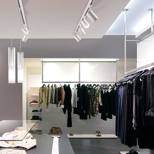 LED-Schienenleuchte - QUEENS - PANZERI - rund / Aluminiumguss / Thermoplast