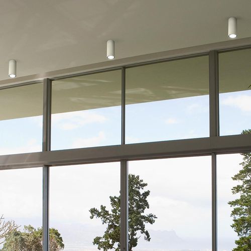 Moderne Deckenleuchte - ONE - PANZERI - rund / Aluminium / LED
