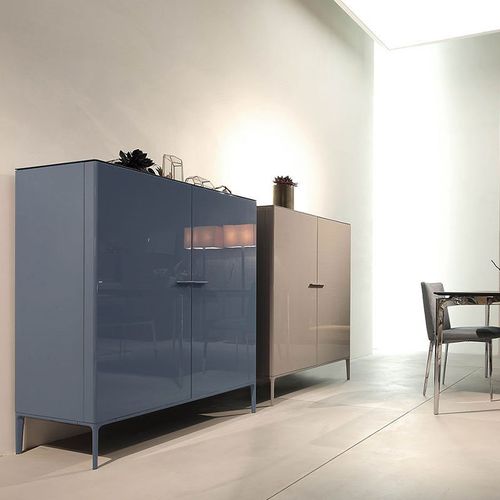 Hohes Sideboard - Side Up - ALIVAR - modern / lackiertes MDF / aus lackiertem Aluminium