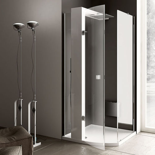 Hydromassagekabine für Eckeinbau - ELLE - GRUPPO TREESSE - Glas / gehärtet