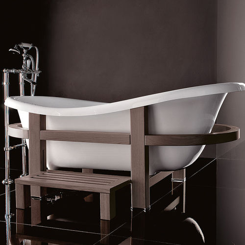 Ovale Badewanne - EPOCA ONE TOP - GRUPPO TREESSE - auf Füßen / Holz / Acryl