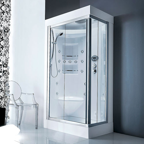Hydromassagekabine für Eckeinbau - ACQUAZZURRA 80-100 - GRUPPO TREESSE - Glas / gehärtet
