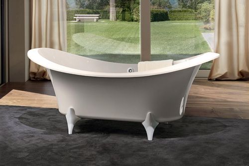 Ovale Badewanne - GRANDE DAME - GRUPPO TREESSE - auf Füßen / Acryl / weiß