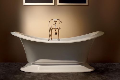 Ovale Badewanne - GRAND SOLEIL - GRUPPO TREESSE - freistehend / Acryl / weiß