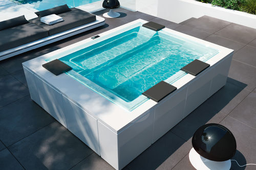 Whirlpool zum Aufstellen - ZEN ACTIVE - GRUPPO TREESSE - rechteckig / Viersitzer / für Außenbereich