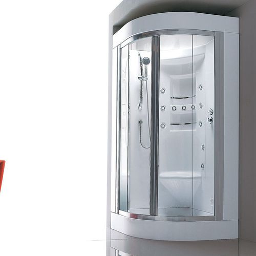 Multifunktions-Duschkabine - ACQUAZZURRA 100S - GRUPPO TREESSE - Glas / mit Schiebetür / für Eckeinbau