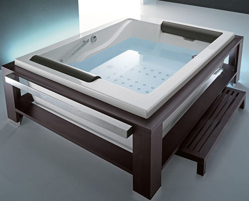 Badewanne auf Füßen - BIS ONE TOP - GRUPPO TREESSE - Holz / Acryl / doppelt