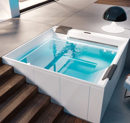 Whirlpool zum Aufstellen - WAVE - GRUPPO TREESSE - quadratisch / Viersitzer / für den Innenraum