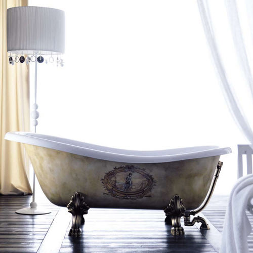 Ovale Badewanne - EPOCA IMPERO - GRUPPO TREESSE - auf Füßen / Acryl / Metall