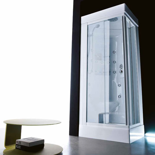 Hydromassagekabine für Eckeinbau - ACQUAZZURRA 72 - GRUPPO TREESSE - Glas / gehärtet
