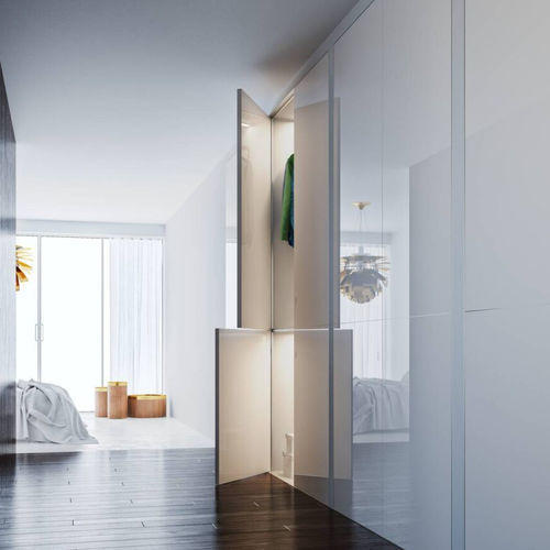 Tür für Einbauschrank / für Innenbereich - EXTRA - LINVISIBILE - Holz / Aluminium / Laminat