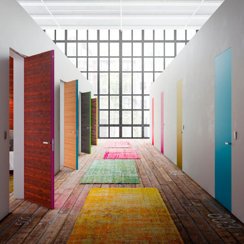 Tür für Innenbereich - Alba - LINVISIBILE - Holz / Aluminium / einflügelig