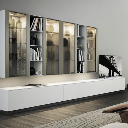 Moderne Wohnwand - LOUNGE - COMPOSIT - Holz