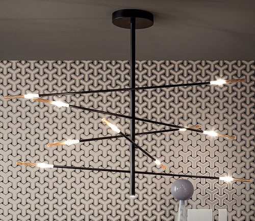Hängelampe - CROSSROAD - BONALDO - aus lackiertem Metall / Glas / modern