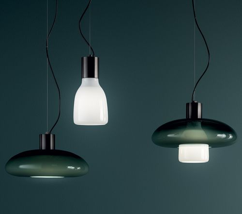 Hängelampe - ACQUERELLI - BONALDO - aus lackiertem Metall / geblasenes Glas / modern