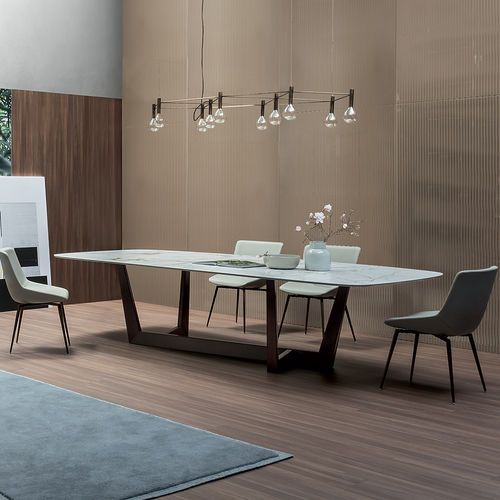 Moderner Tisch - ART - BONALDO - Eiche / Nussbaum / Holzfurnier