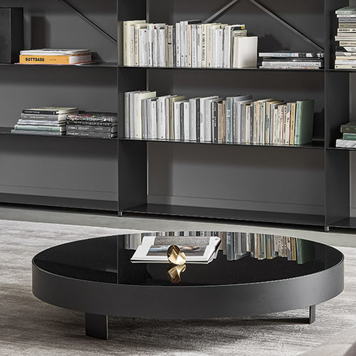 Moderner Couchtisch - Jazz - BONALDO - Glas / Keramik / Gestell aus gestrichenem Metall