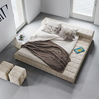 Tatami-Bett - SQUARING - BONALDO - Doppelbett / modern / Polster