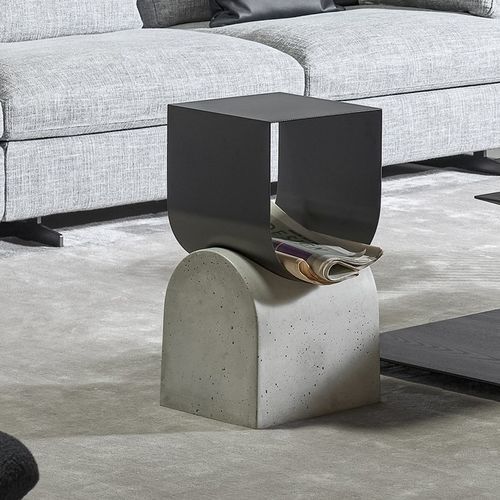 Moderner Zeitschriftenständer - Vague - BONALDO - für Privatgebrauch / Beton / aus lackiertem Metall