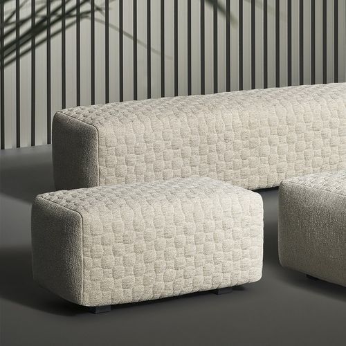 Modernes Sitzkissen - Intrecci - BONALDO - Stoff / Leder / quadratisch
