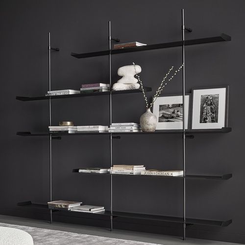 Wandmontiertes Bücherregal - Foil - BONALDO - modern / für Büro / aus lackiertem Metall