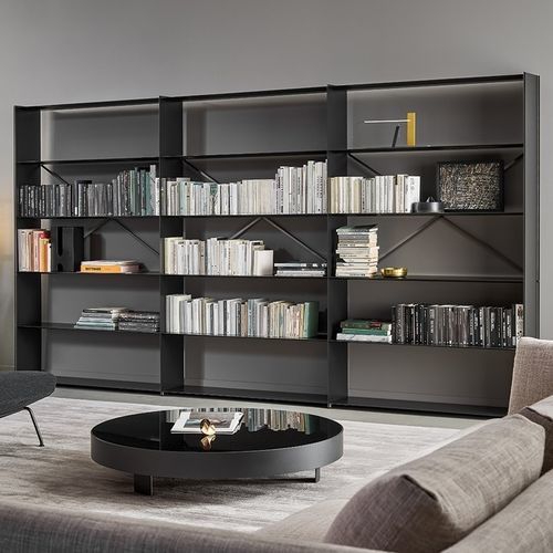 Modul-Bücherregal - Kaos - BONALDO - modern / Nussbaum / Holzfurnier