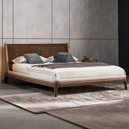 Doppelbett - Honeymoon - BONALDO - modern / Polster / mit Kopfteil aus Leder