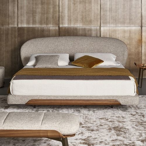 Doppelbett - Olos  - BONALDO - modern / gepolstertes Kopfteil / Bettkasten
