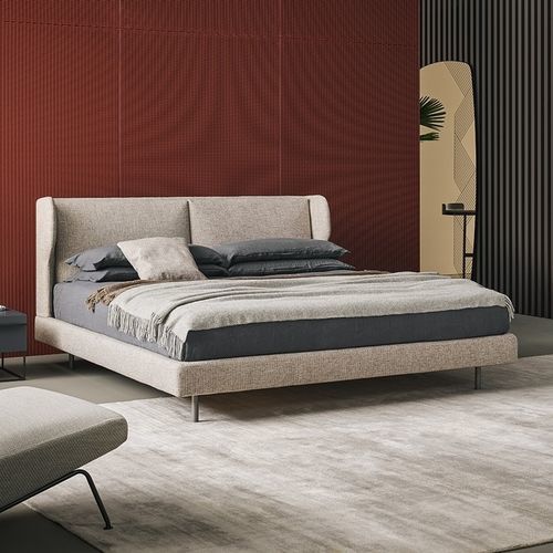 Doppelbett - River - BONALDO - modern / gepolstertes Kopfteil / Bettkasten