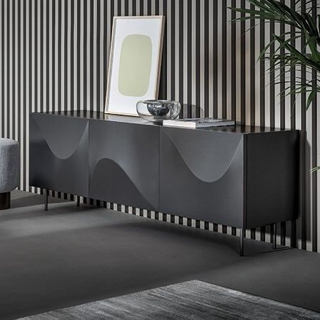 Modernes Sideboard - Vertigo - BONALDO - Polyurethan / aus lackiertem Metall / lackiertes Holz