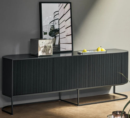 Modernes Sideboard - Dune - BONALDO - aus lackiertem Metall / Keramik / Holzfurnier