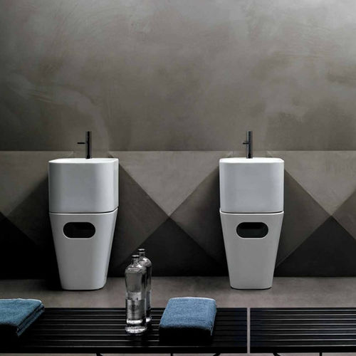 Wand-Waschbecken - TALP04443T0M - Azzurra - Keramik / Polyurethan / rechteckig