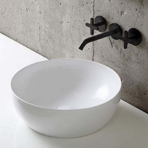Aufsatzwaschbecken - ELLA040140C0 - Azzurra - Keramik / rund / ohne Öffnung