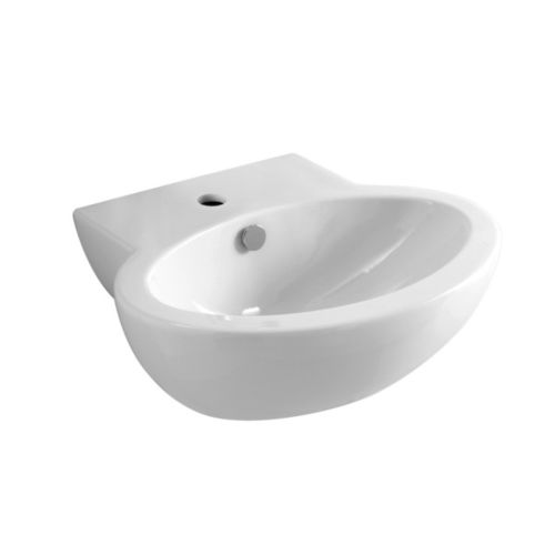 Wand-Waschbecken - CMLS05547T0M - Azzurra - Keramik / oval / 1-Loch