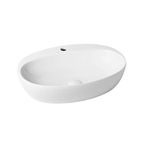 Aufsatzwaschbecken - ELLA060420CM - Azzurra - Keramik / oval / 1-Loch