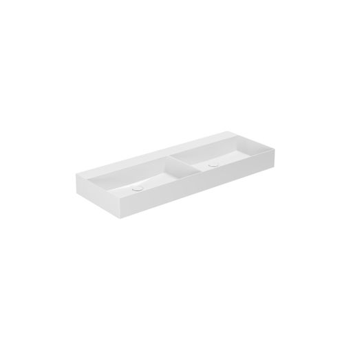 Wandhängendes Waschbecken - ELLP12245DQ0 - Azzurra - Keramik / doppelt / rechteckig