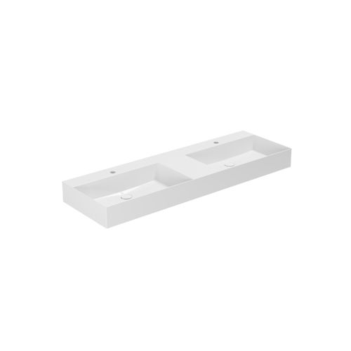 Wandhängendes Waschbecken - ELLP14245DQM - Azzurra - Keramik / doppelt / rechteckig